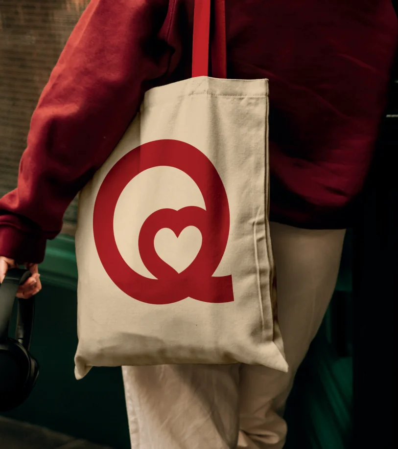 Bolsa de tela con el símbolo oficial de Quindío Corazón Mío